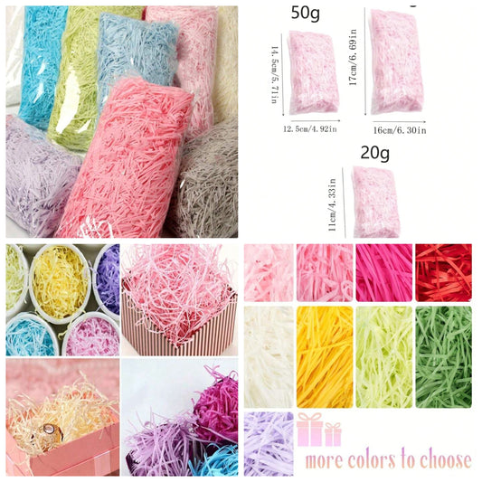 1 Pack, 20g Raffia Gift Box Filler, Creative Padding Grass For Birthday, Wedding, And Bridesmaid Gifts, Crinkle Cut Tissue Paper, Craft Shred Confetti Raffia Paper Filler, Easter Day Gifts,Birthday Party Decorations