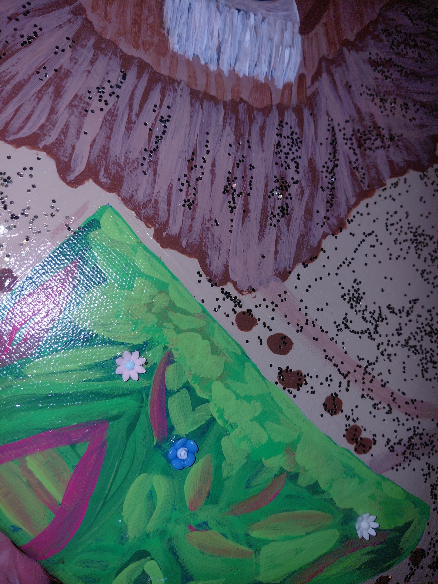 COCOMONEY ART King Of The Jungle 1 of 1 custom acrylic painting on canvas 14×18 inches