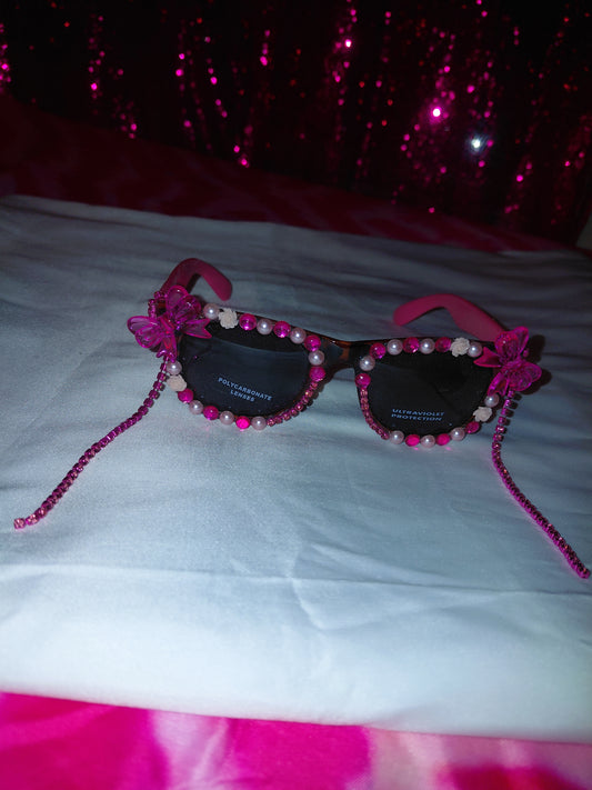 Cocomoney Glasses custom 1 of 1 pair sunglasses gemstones plastic materials uv COCOMONEY.STORE