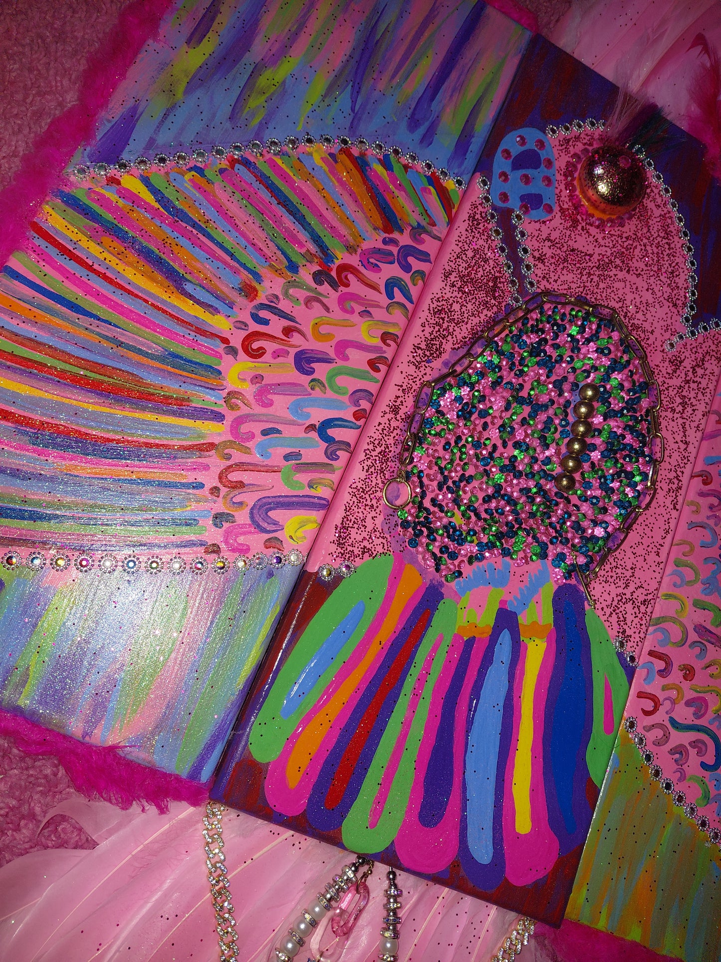 FREE BIRD✅️ CUSTOM PAINTING BY COCOMONEY 1 OF A KIND PIECE. 60×24 Inches 3 piece 1 painting connects together and makes 1 stunning piece of art signed C$ COCOMONEY by me personally dated and signed on the back.
