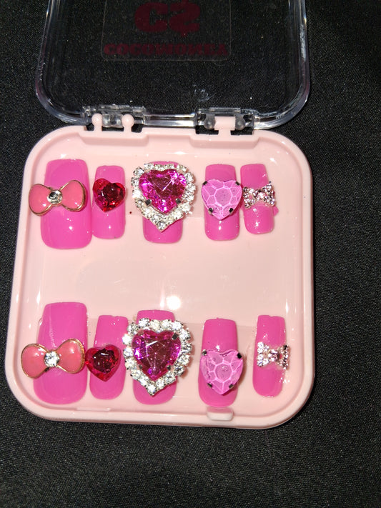 COCOMONEY NAILS CUSTOM ONE OF A KIND PIECES WITH NAIL BAG AND FREE GIFTS ACRYLIC