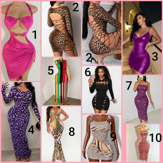 Sexy dress choose your number option below