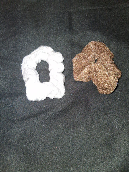 COCOMONEY HAIR SCRUNCHIES 2 PIECES SATIN OR VELVET