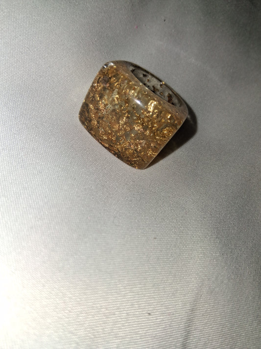 Gold costume ring COCOMONEY resin
