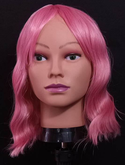 COCOMONEY WIG PINK WAVY SYNTHETIC