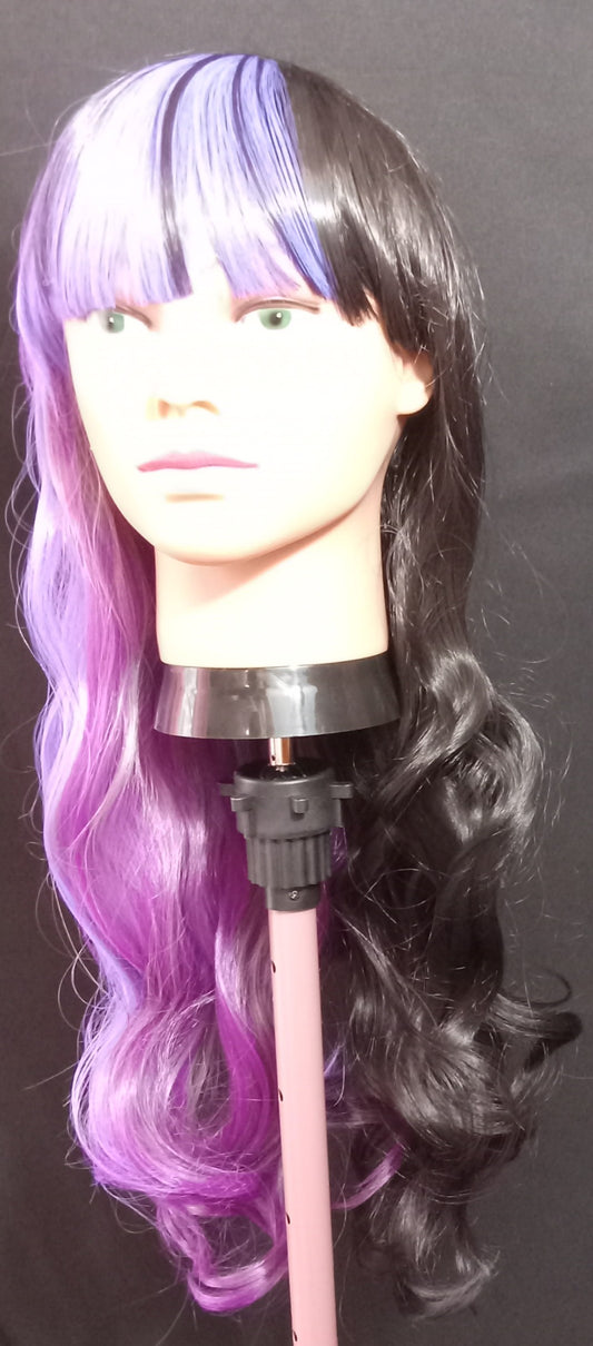 COCOMONEY WIG PURPLE BLACK LONG WAVY STUNNING