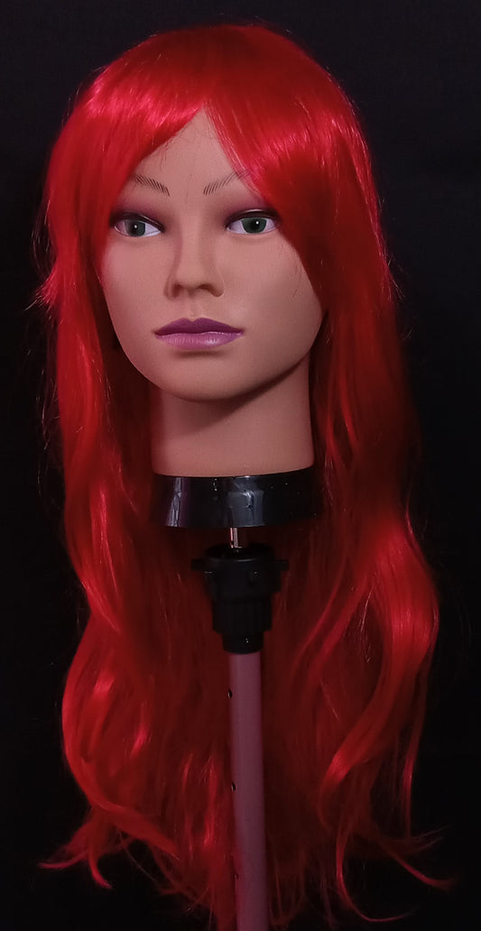 COCOMONEY WIG RED LONG STRAIGHT SYNTHETIC