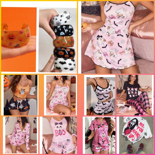 Halloween pajamas 2 piece set or bracelet set or shirt