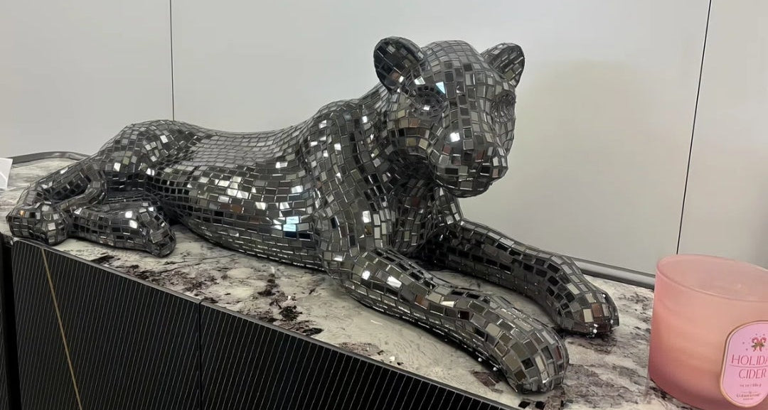 Floor Leopard Decorative Sculpture