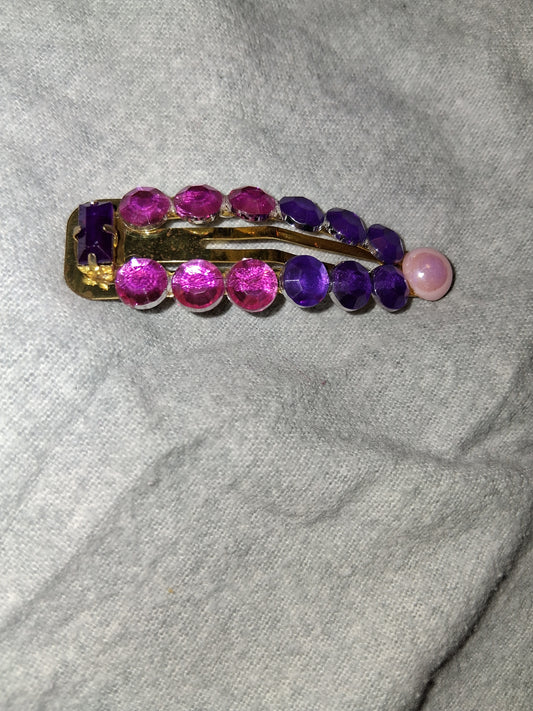 COCOMONEY HAIR CLIP 3INCH CUSTOM 1 OF A KIND PIECE with gemstones