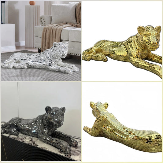Floor Leopard Decorative Sculpture