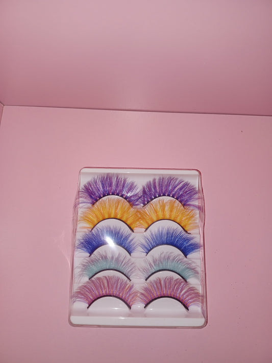 COCOMONEY LASHES VARITY COLORS 5 set