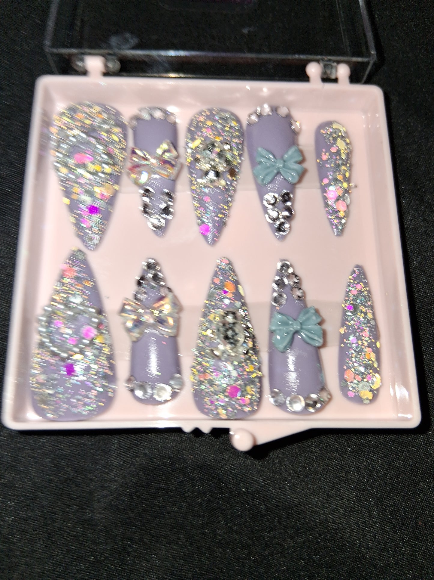 COCOMONEY NAILS CUSTOM ONE OF A KIND PIECES WITH NAIL BAG AND FREE GIFTS ACRYLIC