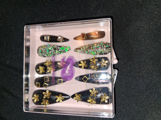 COCOMONEY NAILS CUSTOM ONE OF A KIND PIECES WITH NAIL BAG AND FREE GIFTS