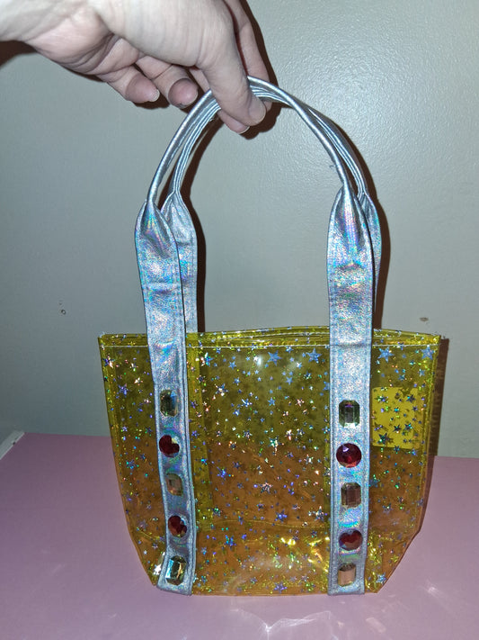 COCOMONEY MINI HANDBAG YELLOW CUSTOM ONLY 1 8HALF IN BY 6IN BY 3IN