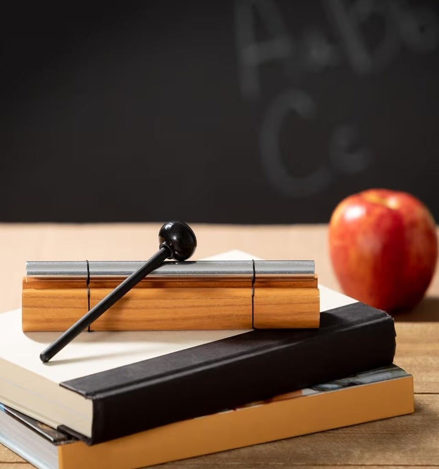 Wind Chimes Zenergy Solo Hand Chime, Silver (7") Musically Tuned for Meditation, Yoga and Mindfulness, Bell Percussion Instrument For Teachers and Classrooms