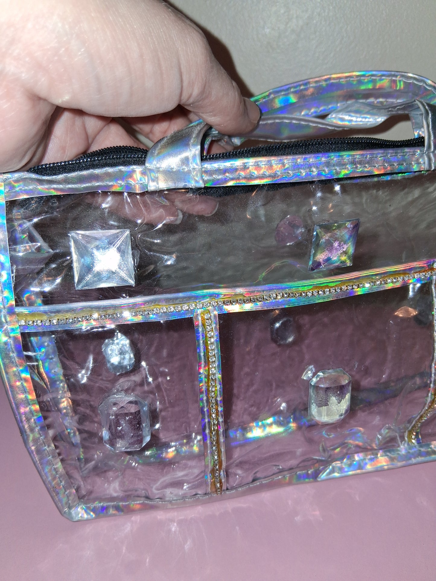 COCOMONEY ACCESSORY OR MAKEUP BAG 9HALF IN BY 6IN BY 2 IN custom 1 of a kind