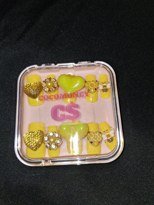 COCOMONEY NAILS CUSTOM ONE OF A KIND PIECES WITH NAIL BAG AND FREE GIFTS