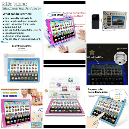 Kids Tablet Learning Machine, Smart Reading Pen Educational Toy, Suitable For Boys/Girls To Learn English, Children Gift abs