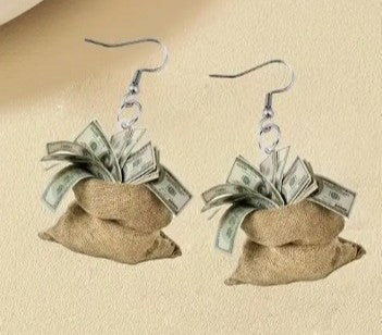 MONEY BAG EARRINGS