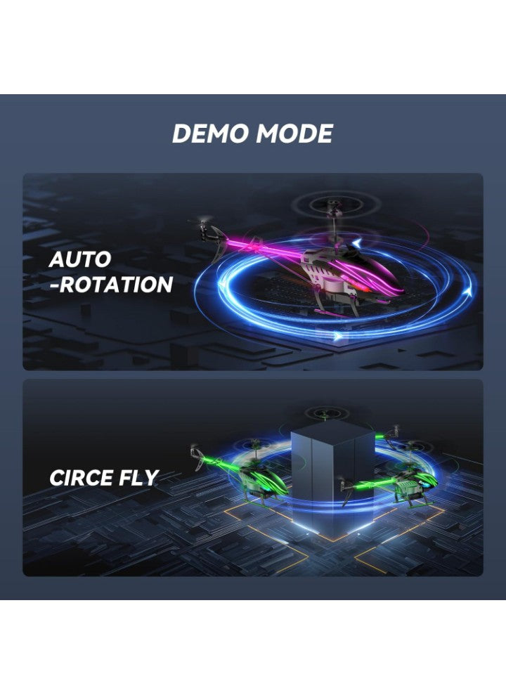 RC Helicopter, Remote Control Helicopter for Kids with 30Mins Flight(2 Batteries), 7+1 LED Light Modes, Altitude Hold, RC Toys for Boys Girls
