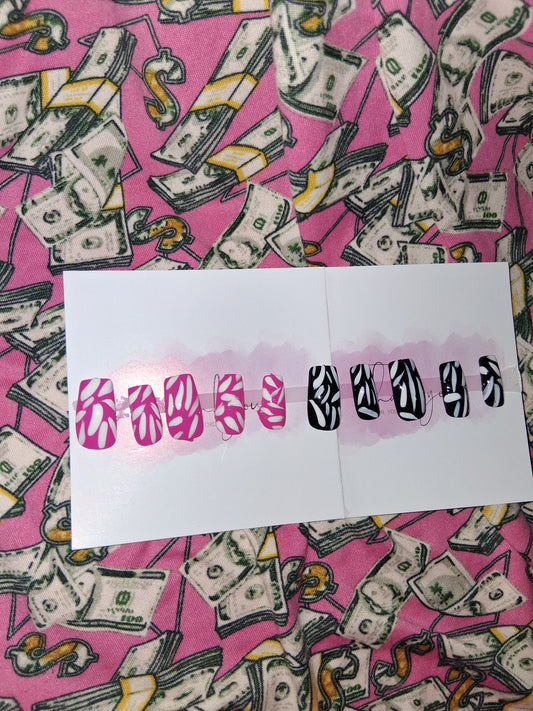 COCOMONEY NAILS CUSTOM 1 OF 1 GLUE ON PRESS ON COMES WITH FREE GIFTS #g20