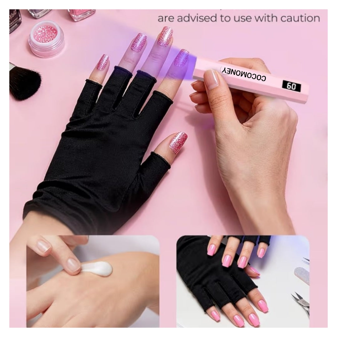 UV Nail Light Handheld UV Light for Nails 3W Portable Led Lamp with 2 Timer Settings 20/60s for Gel Polish Home DIY Salon Women(Pink)