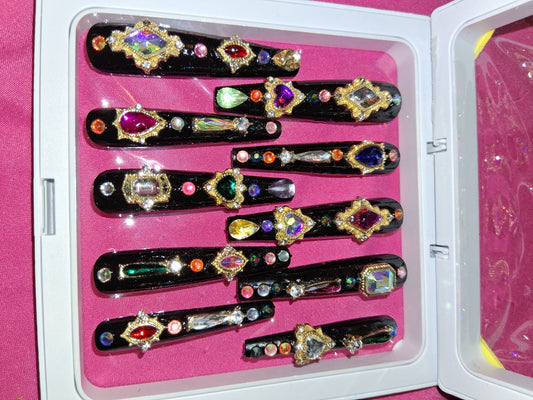 COCOMONEY NAILS CUSTOM 1 OF 1 GLUE ON PRESS ON COMES WITH FREE GIFTS #p3