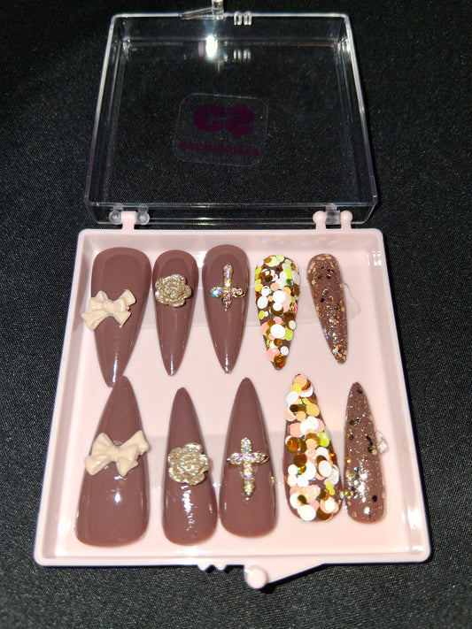 COCOMONEY NAILS CUSTOM ONE OF A KIND PIECES WITH NAIL BAG AND FREE GIFTS