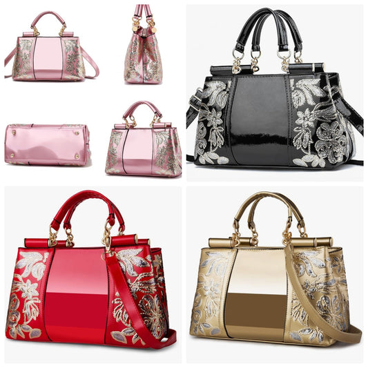 Handbags For Women Patent Leather Designer Purse Suitable for Shopping Party Daily Use