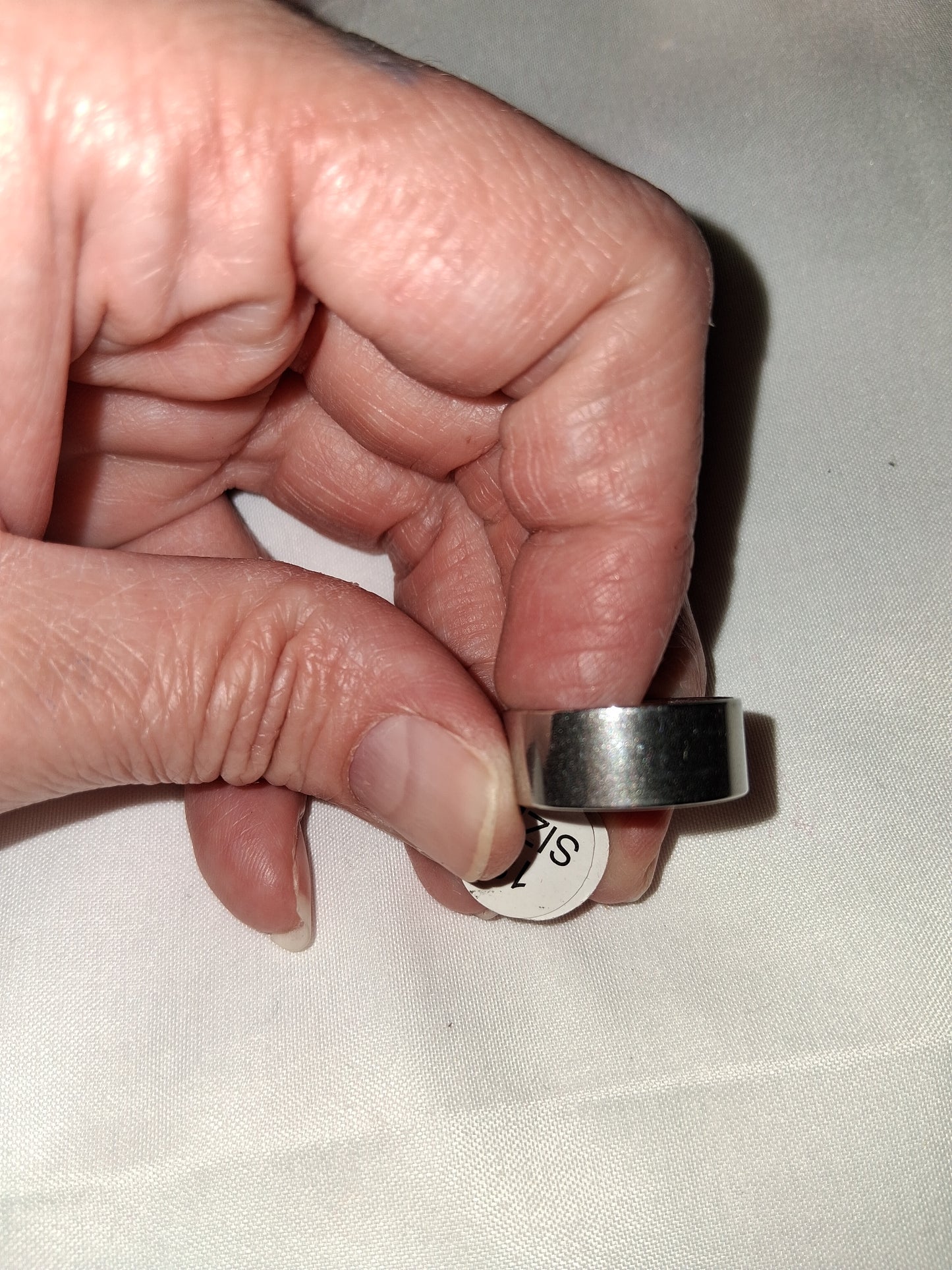 Mens stainless steel ring size 8