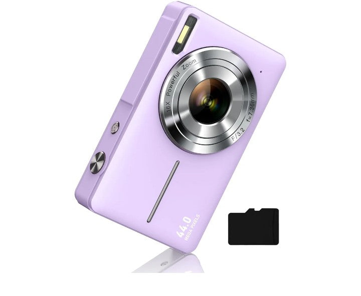 Digital Camera, FHD 1080P Camera, Digital Point and Shoot Camera with 16X Zoom Anti Shake, Compact Small Camera for Boys Girls Kids