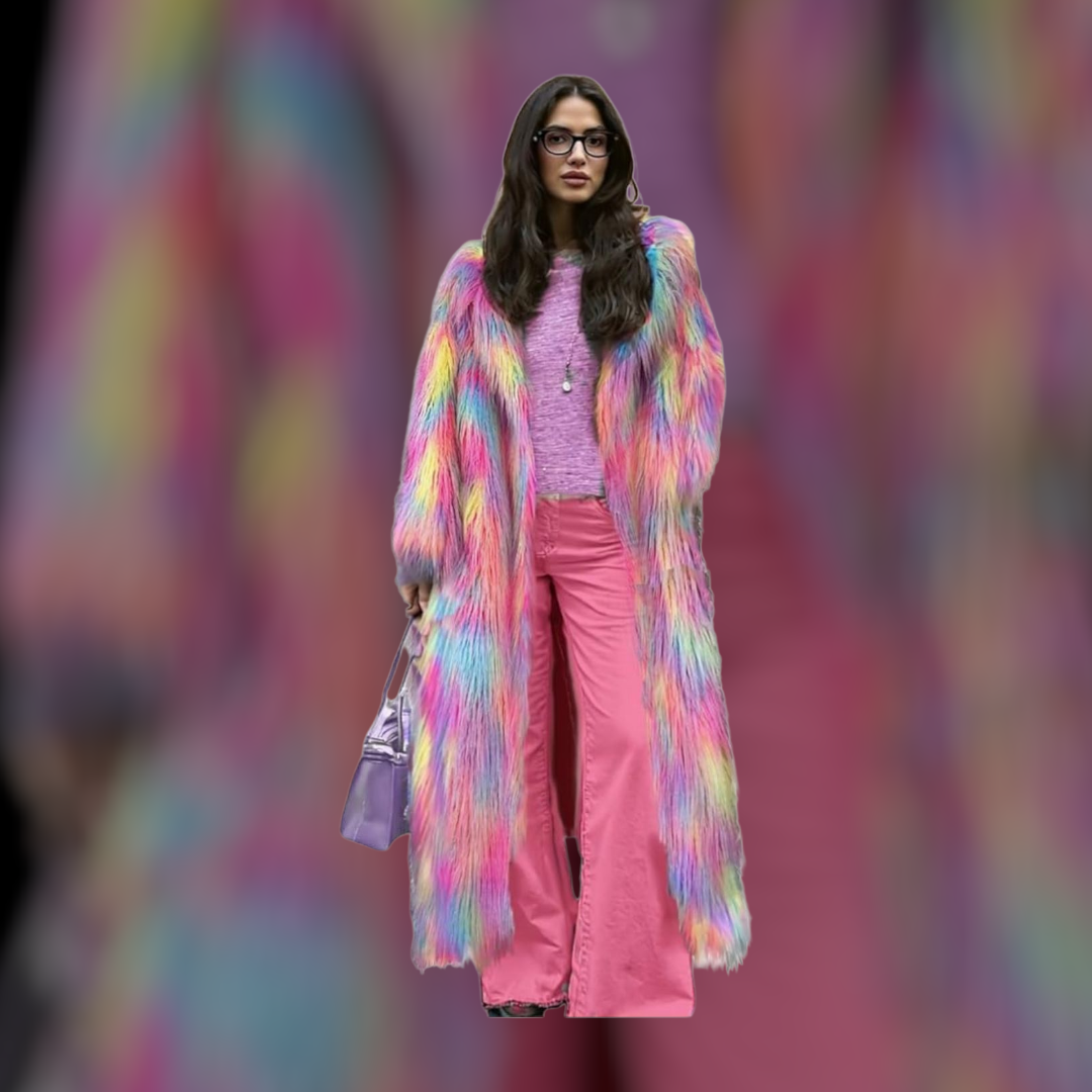 Faux Fur Coat Women's Extend Ankle Puffy Outwear