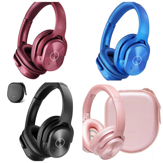 Active Noise Cancelling Headphones, 40H Playtime Wireless Bluetooth Headset with Deep Bass Hi-Fi Stereo Sound,Comfortable Earpads for Travel/Home/Office