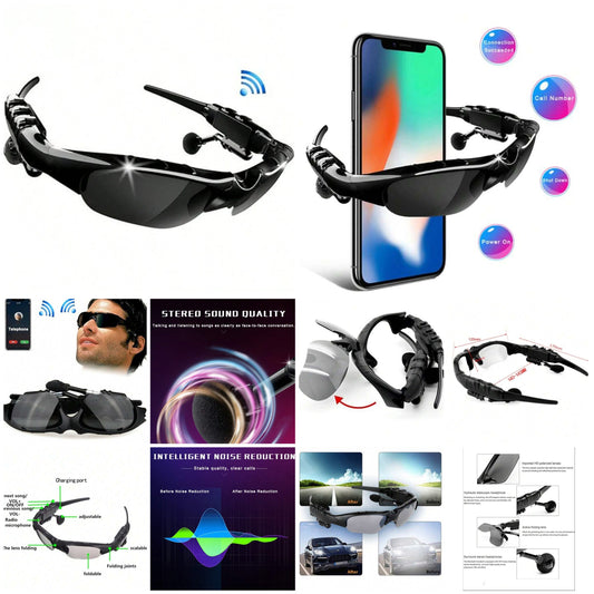 Wireless Bluetooth Earphone With Hands-Free Calling Function And Polarized Sports Sunglasses For Men And Women, Smart Glasses With Built-In Mic For Outdoor Cycling, Running, Driving And Fishing