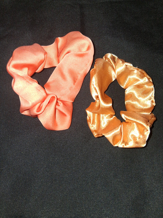 COCOMONEY HAIR SCRUNCHIES 2 PIECES SATIN OR VELVET
