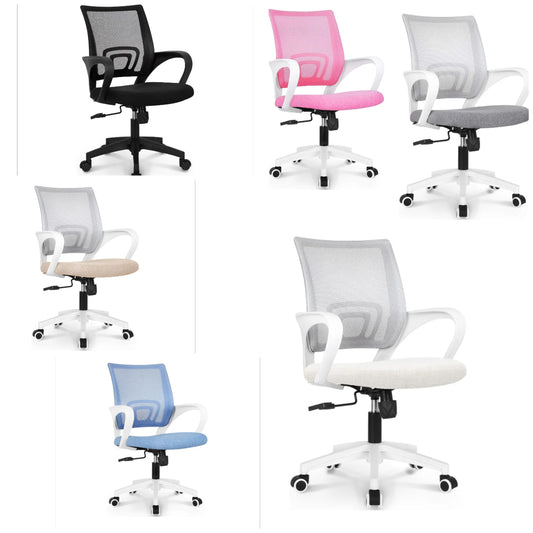 Office Chair Computer Desk Chair Gaming Ergonomic Mid Back Cushion Lumbar Support with Comfy Mesh Adjustable Swivel Rolling Home