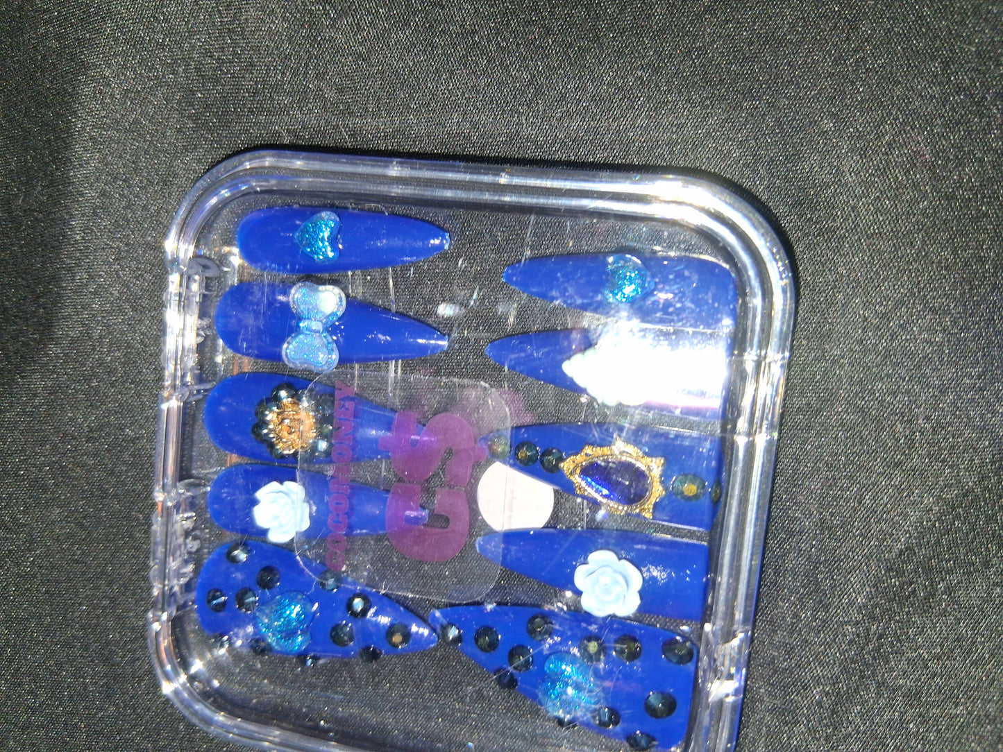 COCOMONEY NAILS CUSTOM ONE OF A KIND PIECES WITH NAIL BAG AND FREE GIFTS ACRYLIC