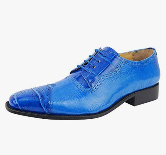 SEXY Blue Men's Oxford Dress Shoes, Shoes for Men
