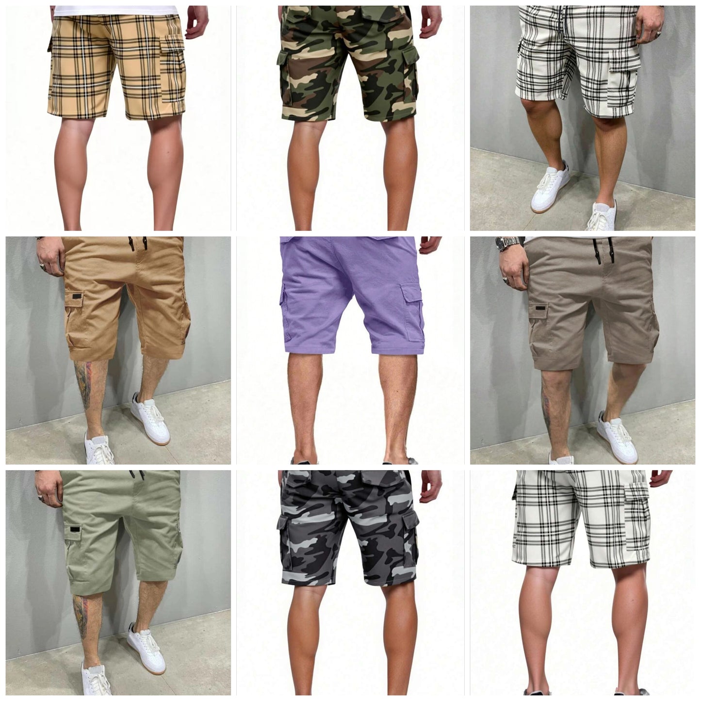 Loose Men's Flap Pocket Drawstring Waist Cargo Shorts COCOMONEY