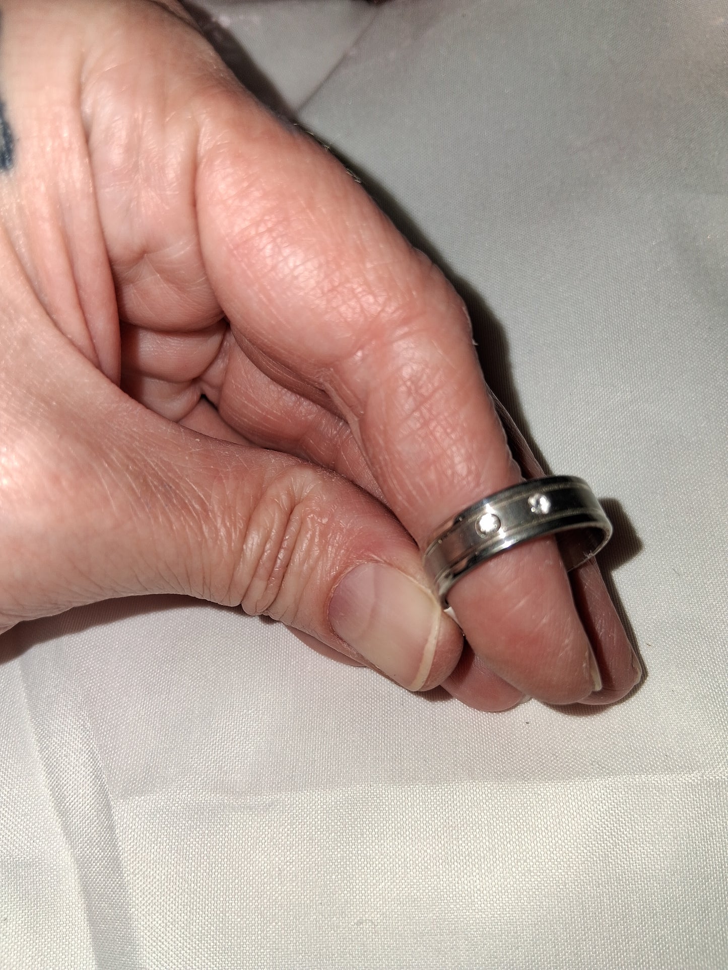 Mens stainless steel ring size 8