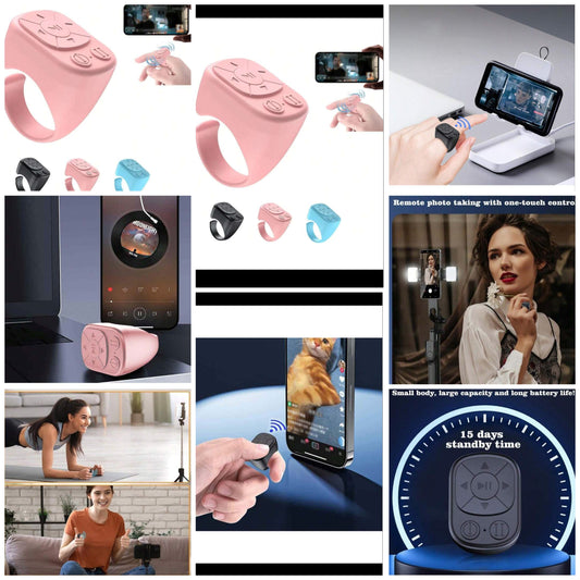 Scroll Ring, Finger Ring Page Turner Remote, B T Page Turner Scroll Ring, Camera Shutter Short Video And Music Remote, Compatible With Various Models Of Cell Phones