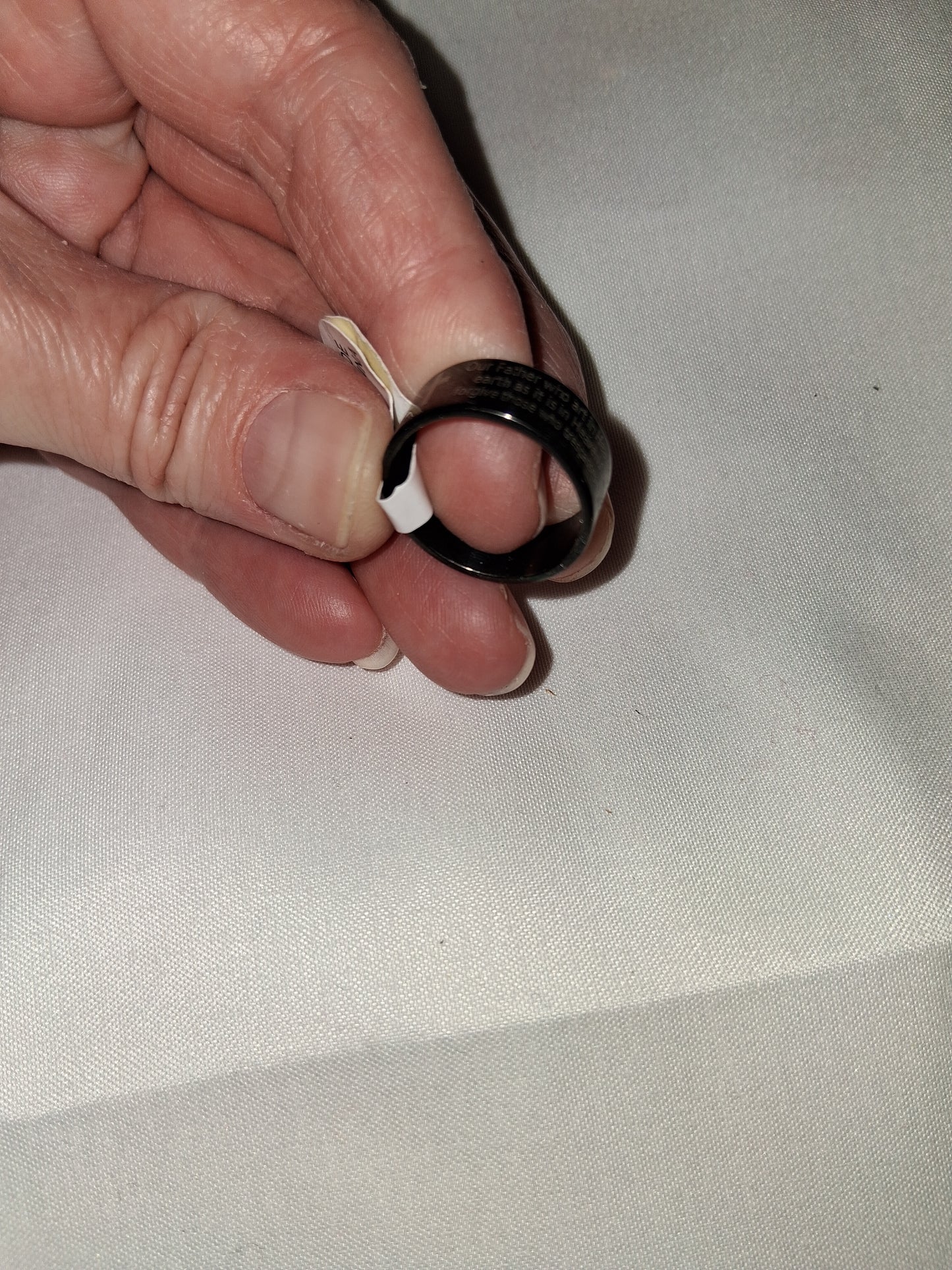 Mens stainless steel ring size 7 lords prayer