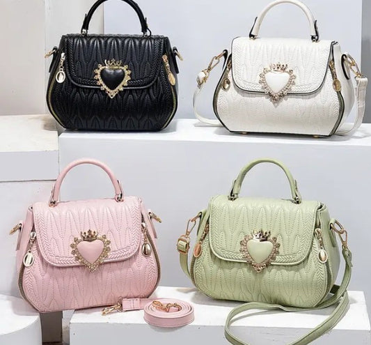 COCOMONEY HANDBAG PURSES QUEEN HEART DESIGN