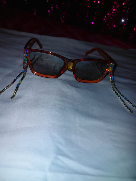 Cocomoney Glasses custom 1 of 1 pair sunglasses gemstones plastic materials uv COCOMONEY.STORE