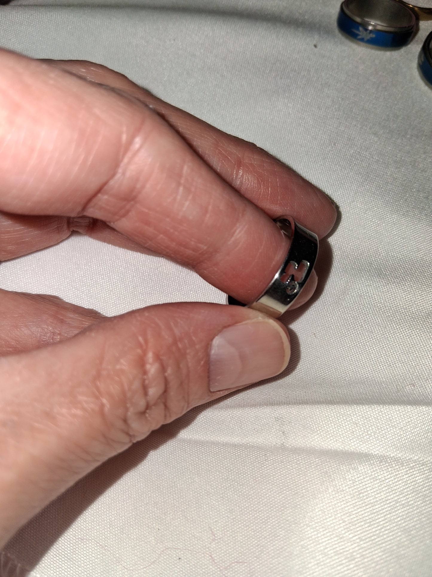 Mens stainless steel ring size 8