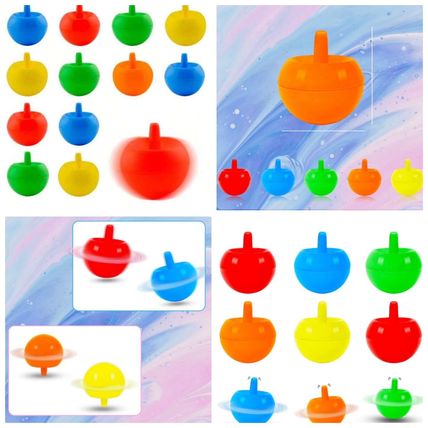 Spinning Top Inverted Gyro Apple Desk Spinning Tops, Random Color, Stress Relief Toys