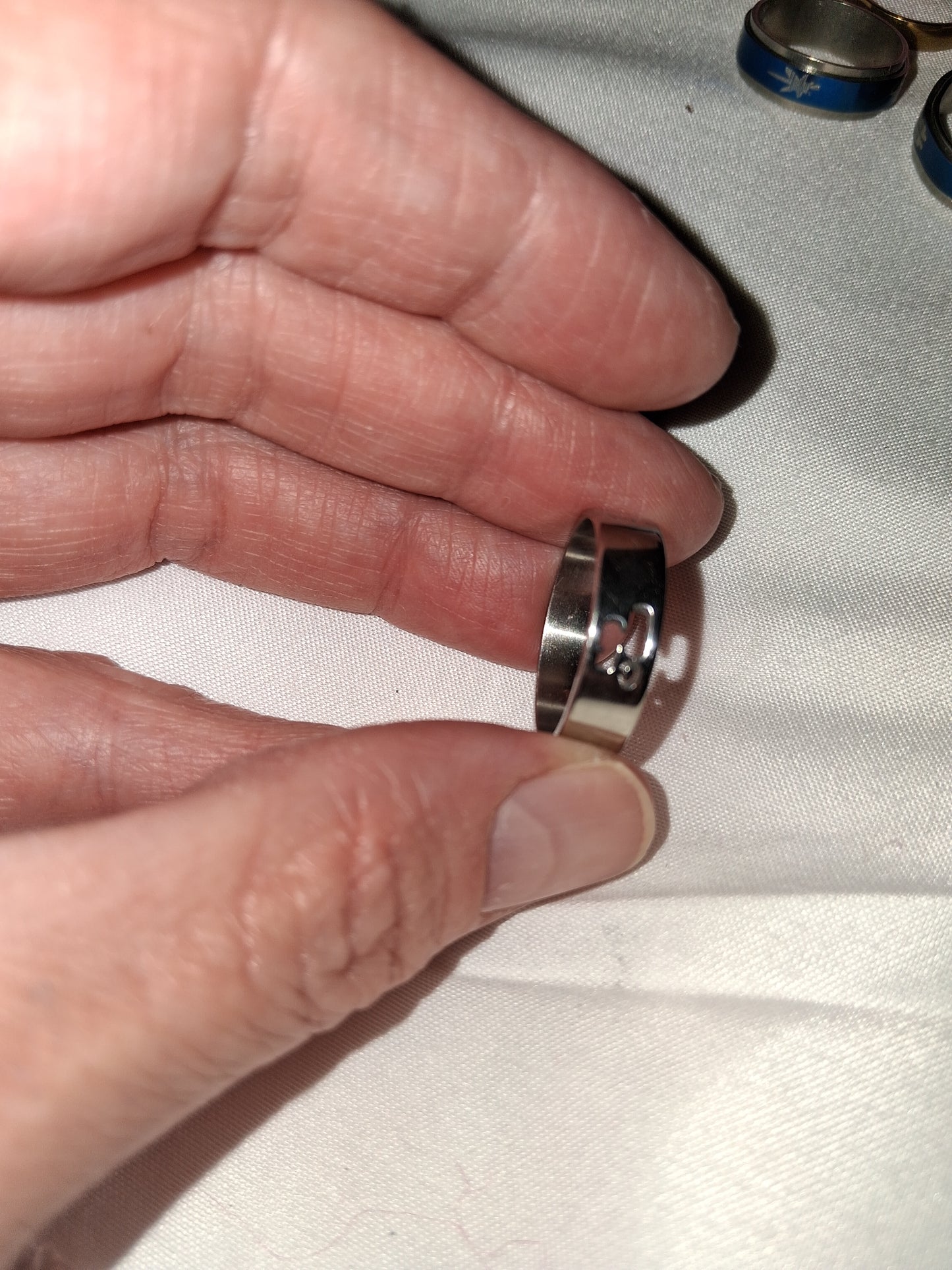 Mens stainless steel ring size 8