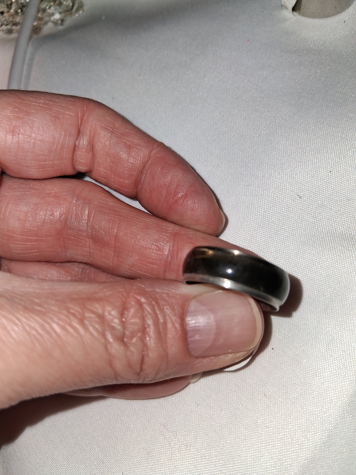 Mens stainless steel ring size 8
