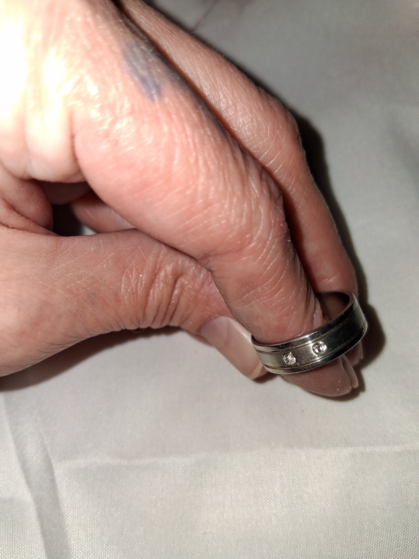 Mens stainless steel ring size 8